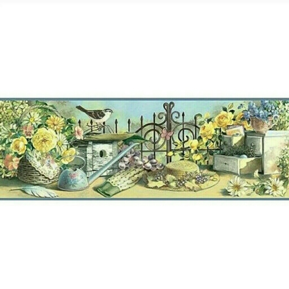 Wallpaper Border - Garden Songbirds